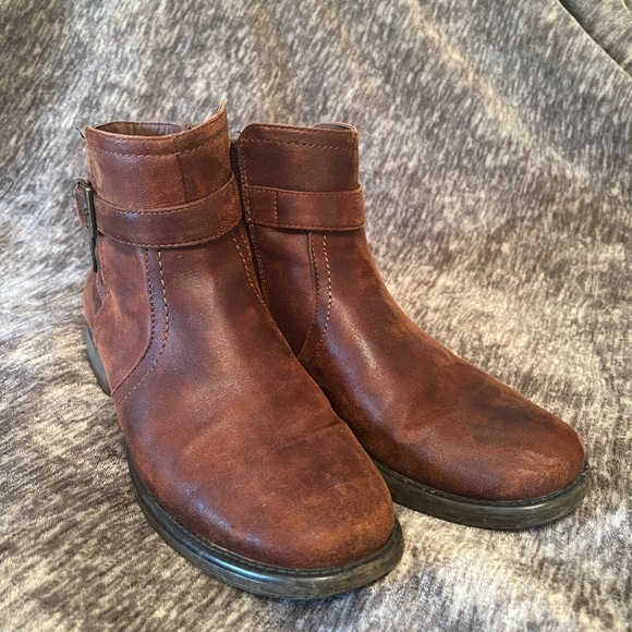 Yuu Brown Ankle Boots with Buckle Detail! - Picture 2 of 5